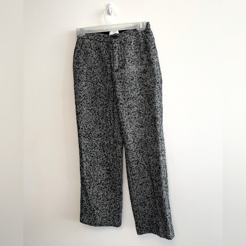 Oak + Fort Herringbone Wool Business Pants | Business Attire